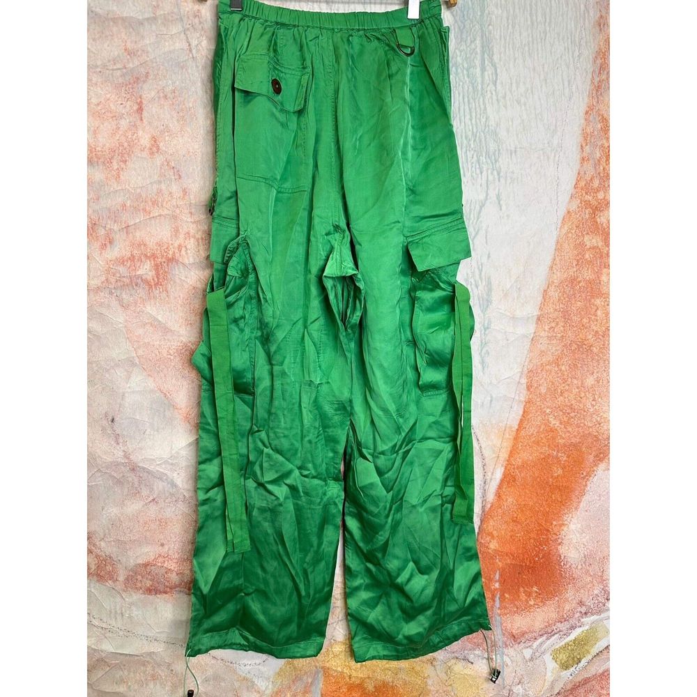 Anthropologie Love The Label Avril Silky Cargo Pants $300 - Picture 8 of 9